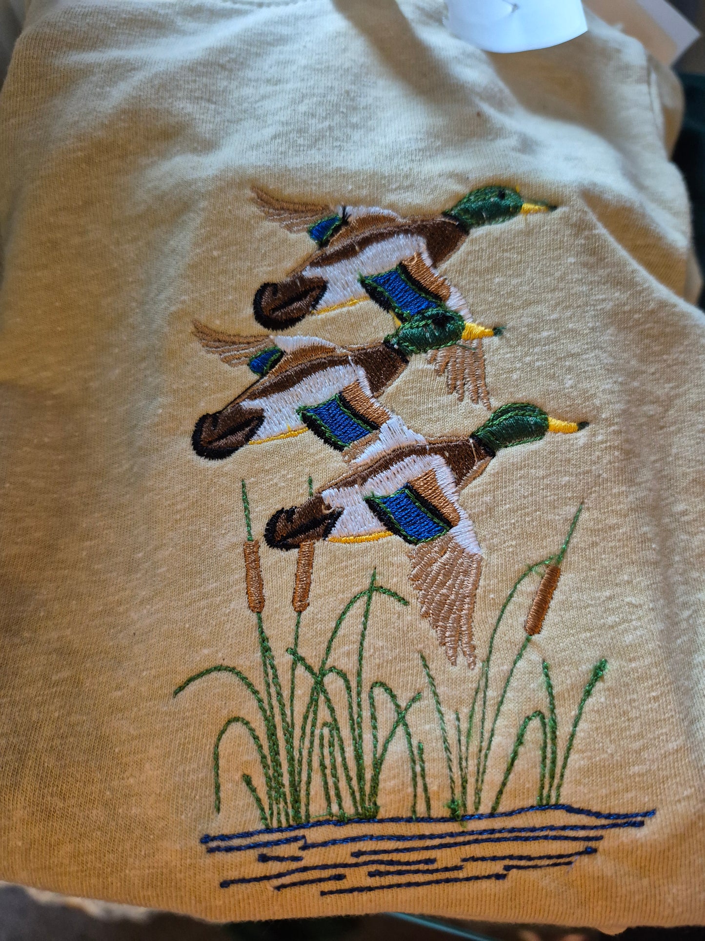 Embroidered Three Flying Ducks