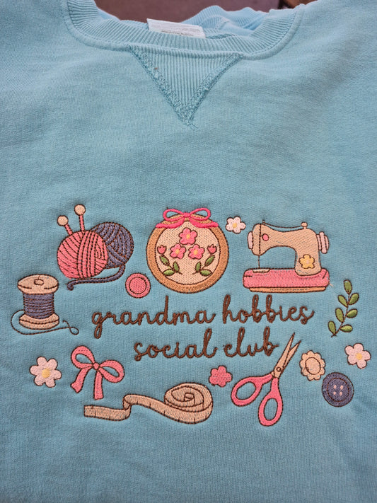 Grandma Hobbies Social Club Sweatshirt