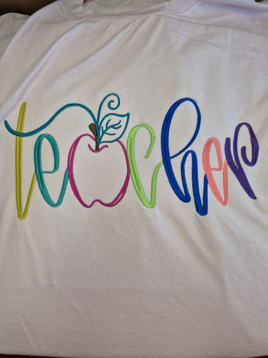 Teacher Embroidered Sweatshirt