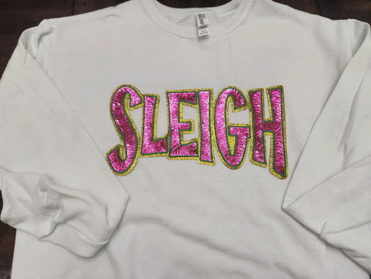Sequin Sleigh Patch Sweatshirt