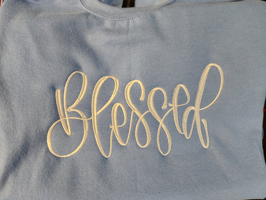 Embroidered Blessed Sweatshirt