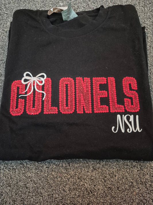 Colonels -Bubble Stitched Mascot with Bow