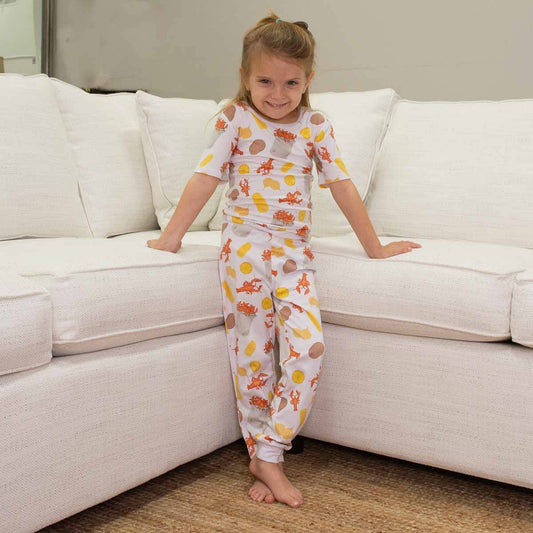 Kids Crawfish Boil Short Sleeve Pajamas