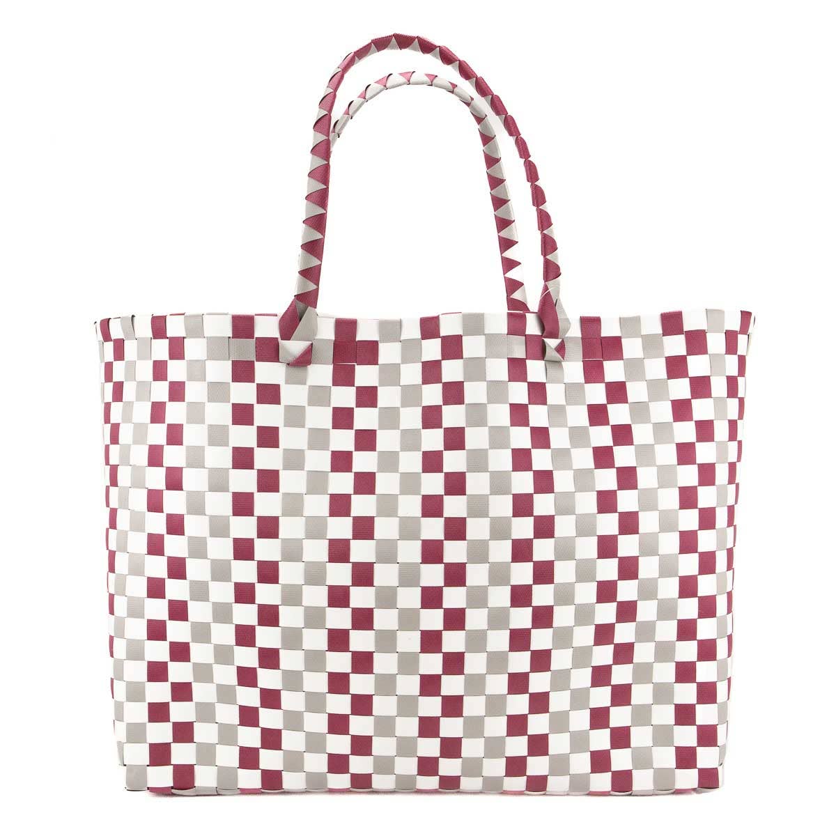 Campus Pride Woven Tote-Maroon/Gray