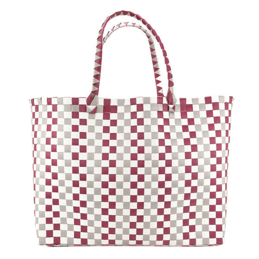 Campus Pride Woven Tote-Maroon/Gray