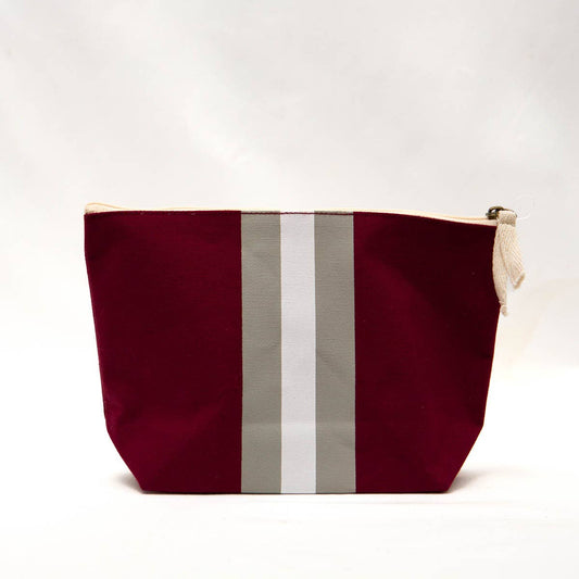 Campus Stripe Cosmetic Maroon/White/Gray