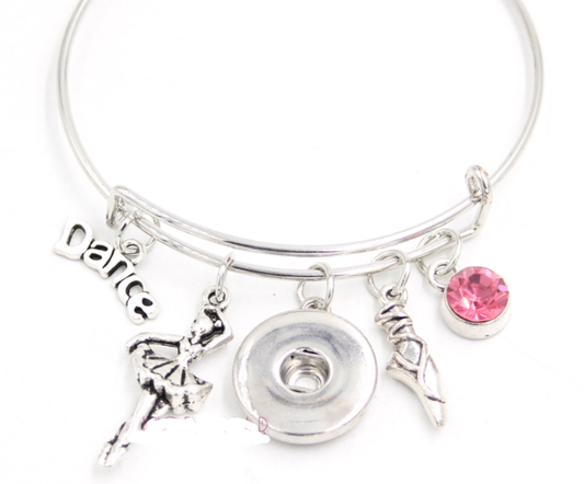 Bracelet - Bangle Dance/Ballet Themed Snap Jewelry