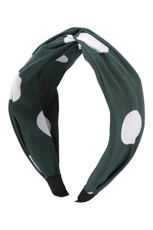 POLKA DOT PRINT TWISTED HEADBAND HAIR ACCESSORIES