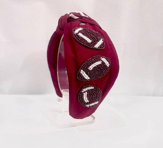 Maroon Football Game Day Headband