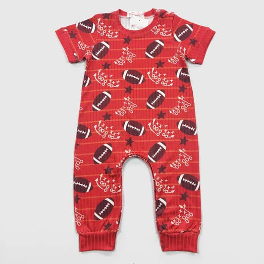 Gridiron Football Boy Romper - Red