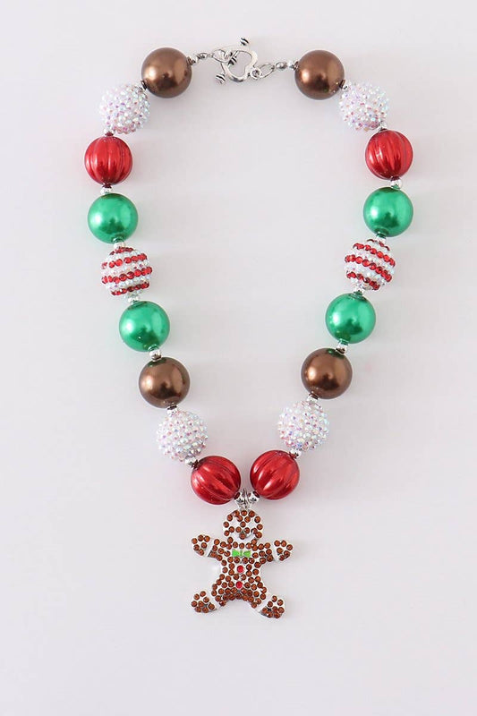 Ginger bread chunky bubble necklace BROWN