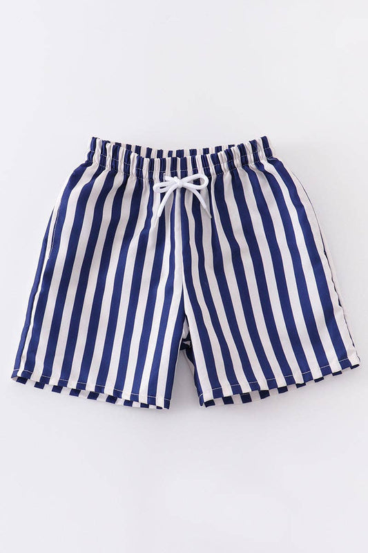 Navy Stripe Boy Beach Swim Short