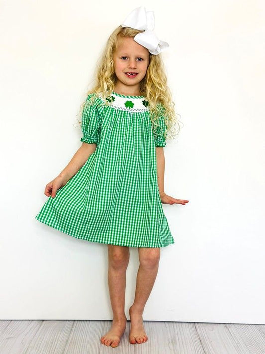 Clover Smocked Girls Dress