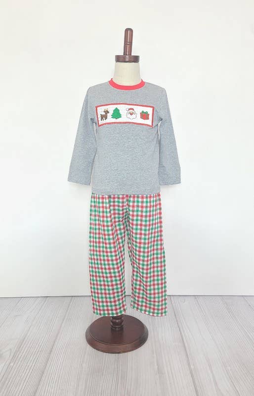 Christmas Smocked Boy Pant Set