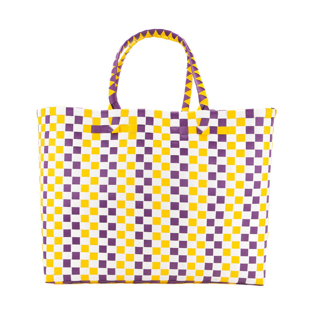 Campus Pride Woven Tote- Purple/Yellow