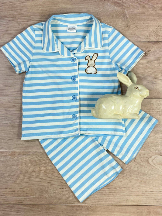 Easter Bunny Light Blue Striped Lougewear