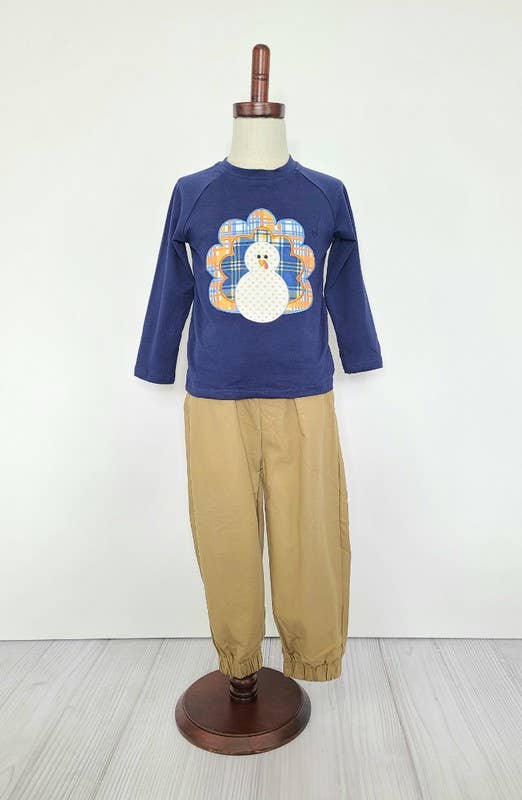 Boy Plaid Turkey Pant Set