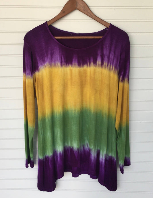 Mardi Gras Tie-Dye Tunic Shirt