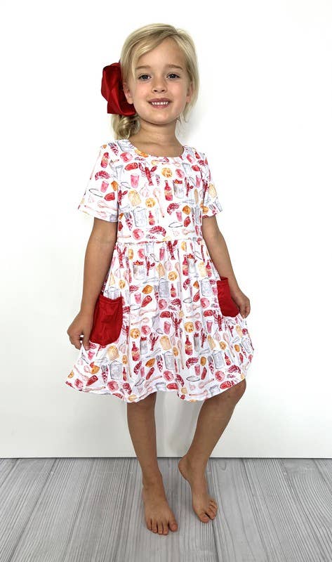 Crawfish Boil Girls Dress