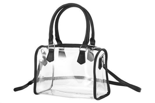 Clear Satchel Ladies Handbag - Black