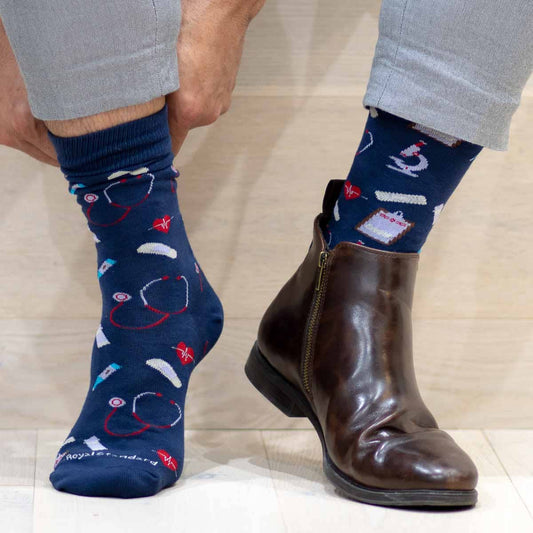 Men's Medical Socks Navy/Multi