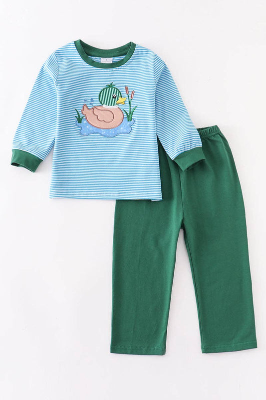 Blue Duck Applique Pants Set