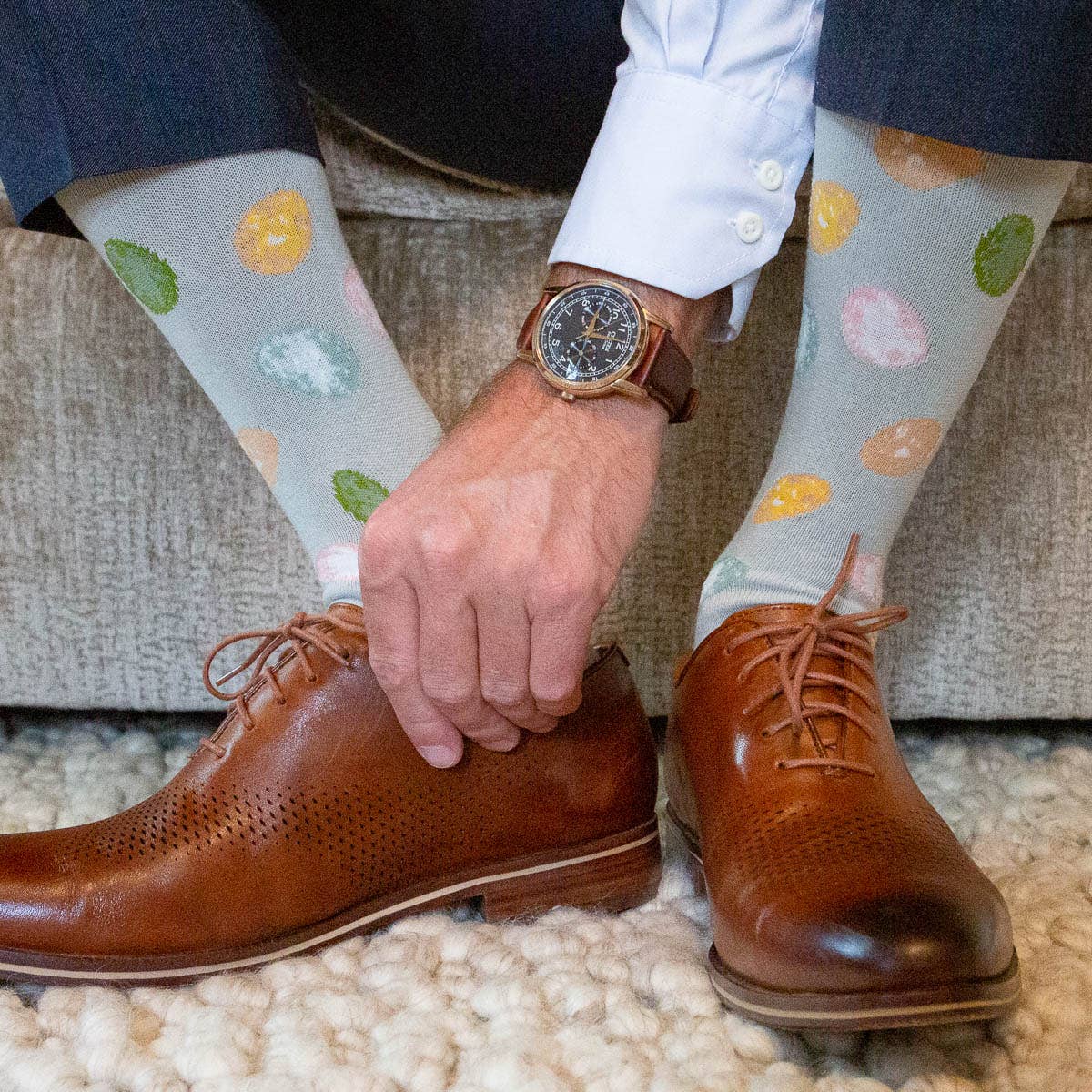Men's Eggcellent Socks   Gray/Multi   One Size