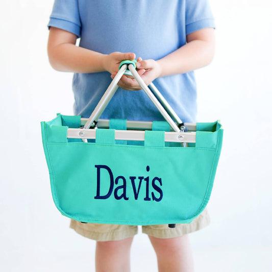 Mint Mini Market Tote Embroidered