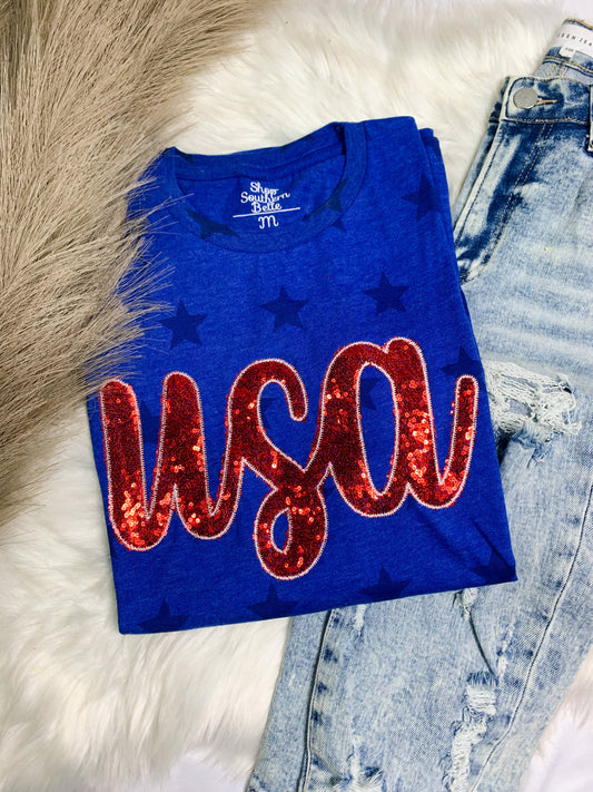 Star USA Patriotic 4th of July Short Sleeve