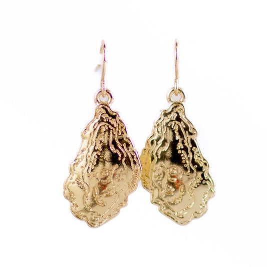 Oyster Earrings Gold