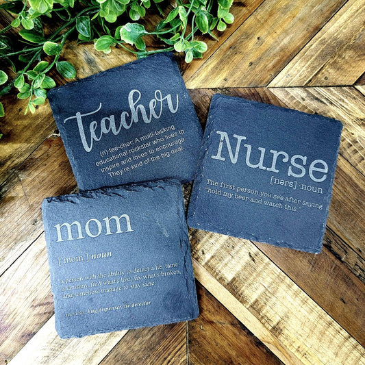 Slate Drink Coaster Teacher