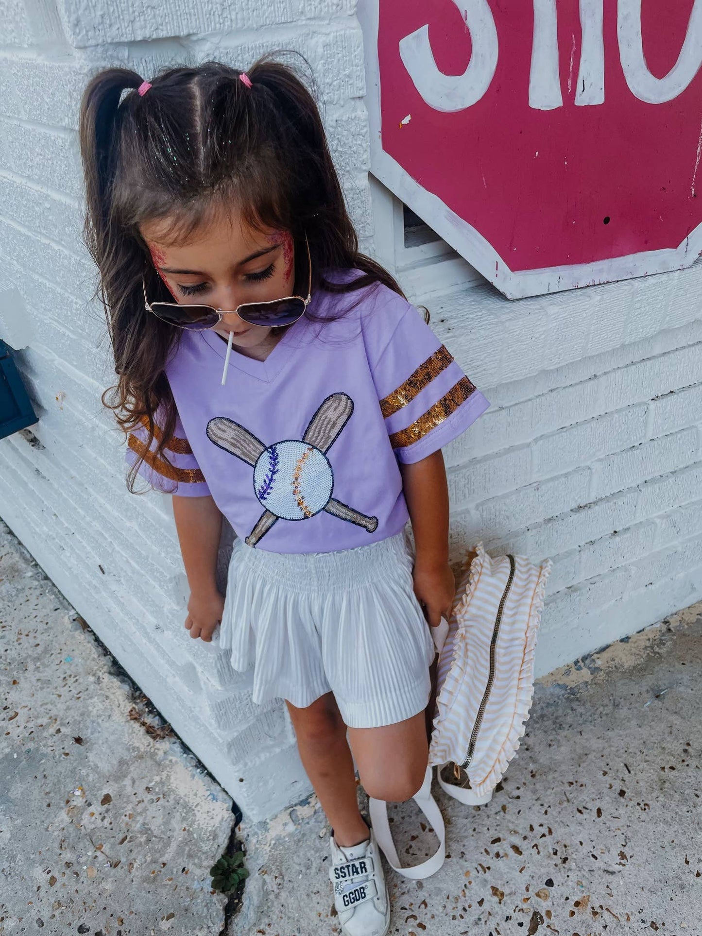 Sequin Glam Baseball Tee