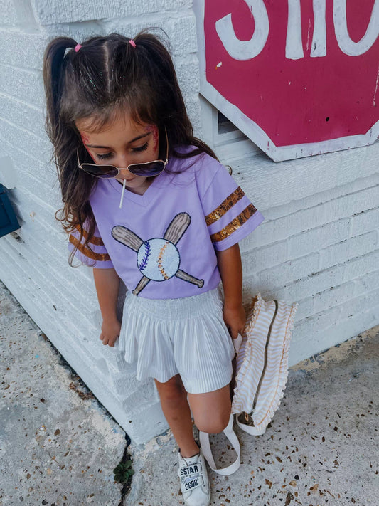 Sequin Glam Baseball Tee