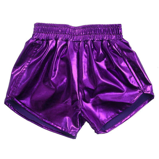 Metallic Shorts- Purple
