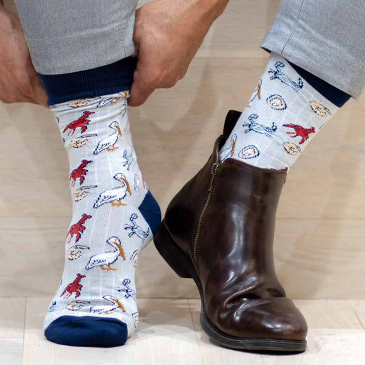 Men's Going Coastal Socks Gray/White