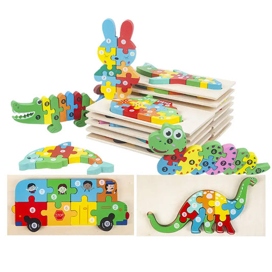 Wooden Puzzle for Children - Assorted