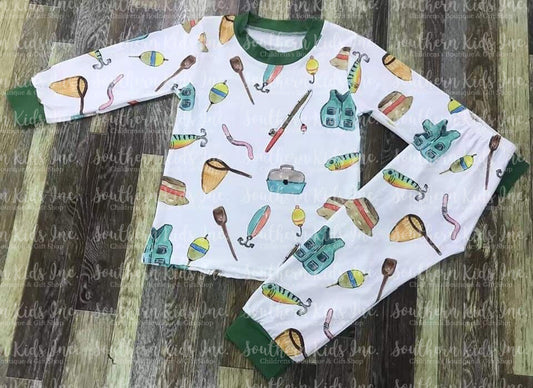 Fishing Long Sleeve Shirt and Pants Set
