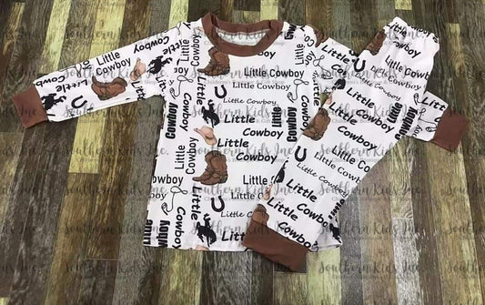 Little Cowboy Western Long Sleeve Shirt and Pants Set