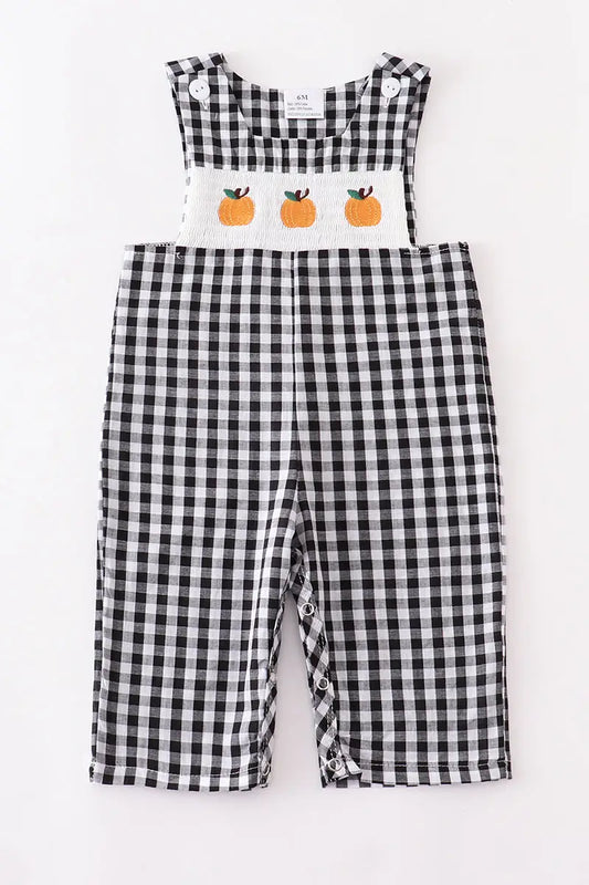 Plaid Pumpkin Smocked Boy JonJon
