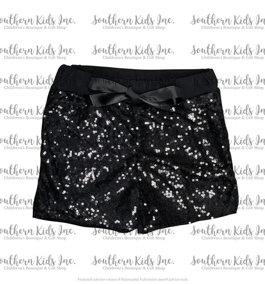 Sequin Shorts Black