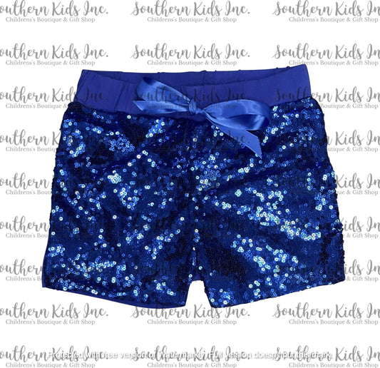 Sequin Shorts Royal Blue