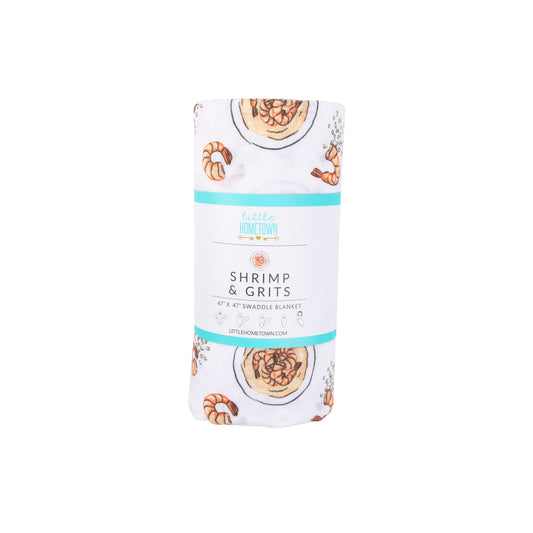 Shrimp "n" Grits Swaddle Blanket (Unisex)