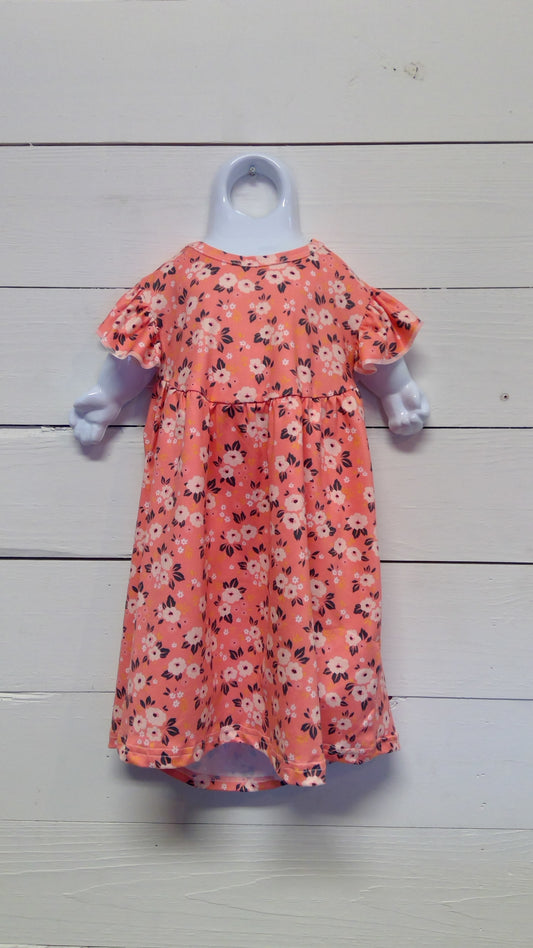 Coral Floral Dress