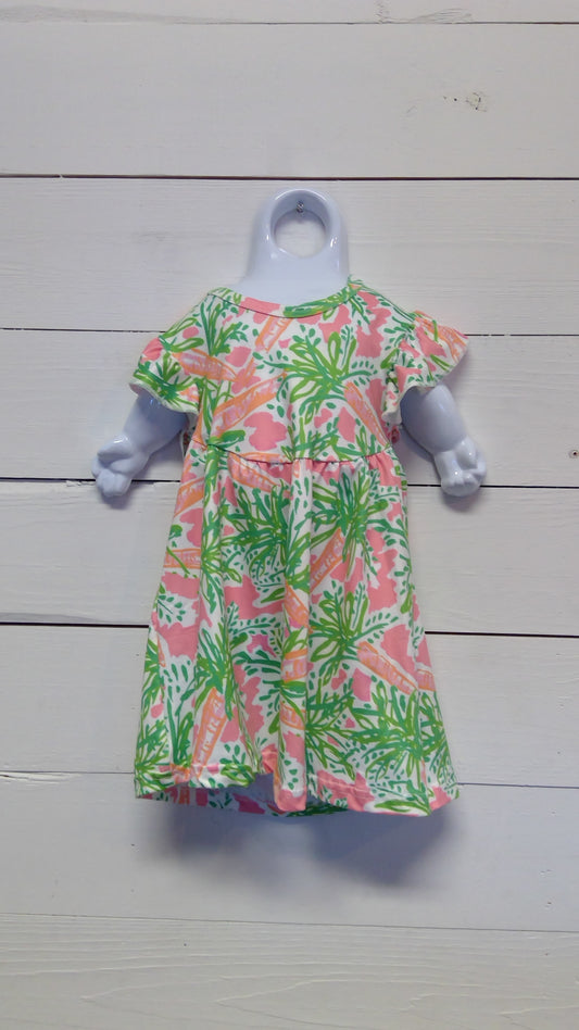Green and Pink Spring Dress