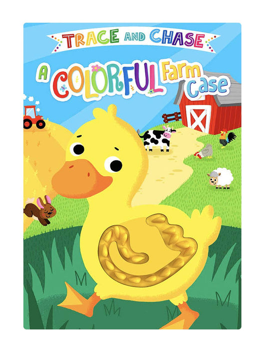 Trace and Chase: A Colorful Farm Case - Children's Sensory Board Book with Touch and Feel Trails