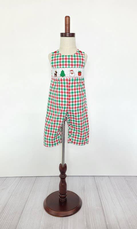Christmas Smocked Baby Jon Jon