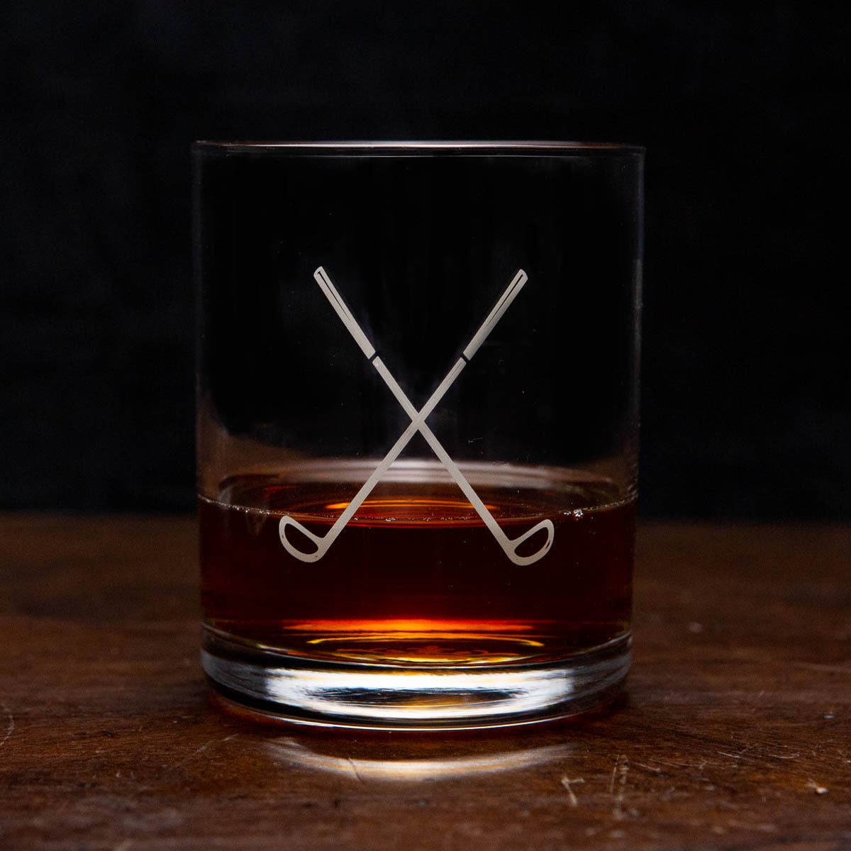 Golf Rocks Glass Gift Set   Clear   13oz