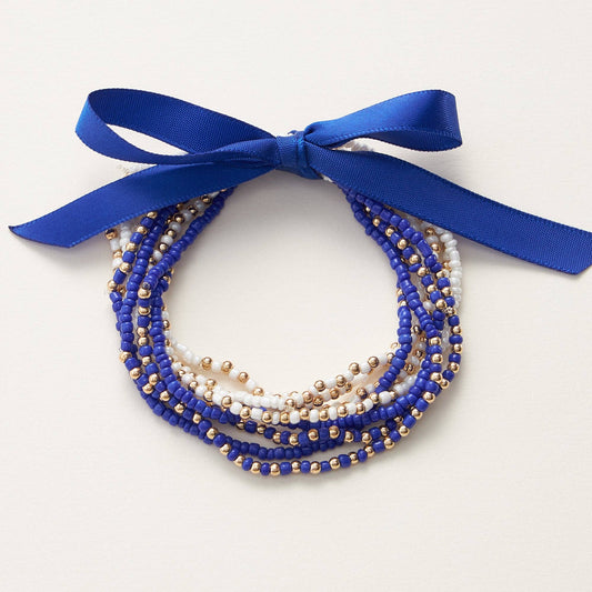 College Football Seed Bead Bracelet