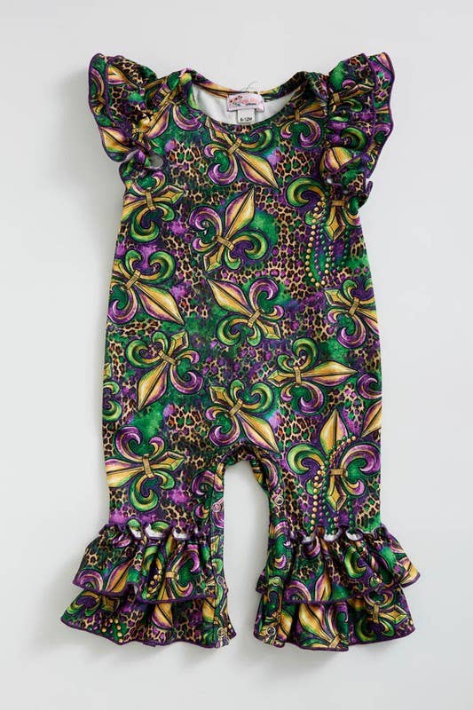 Fleur De Lis Baby Romper