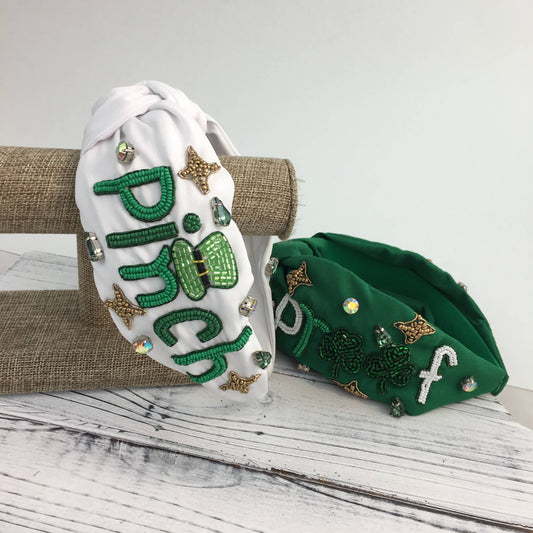 Pinch Proof St. Patrick's Day Headbands- White